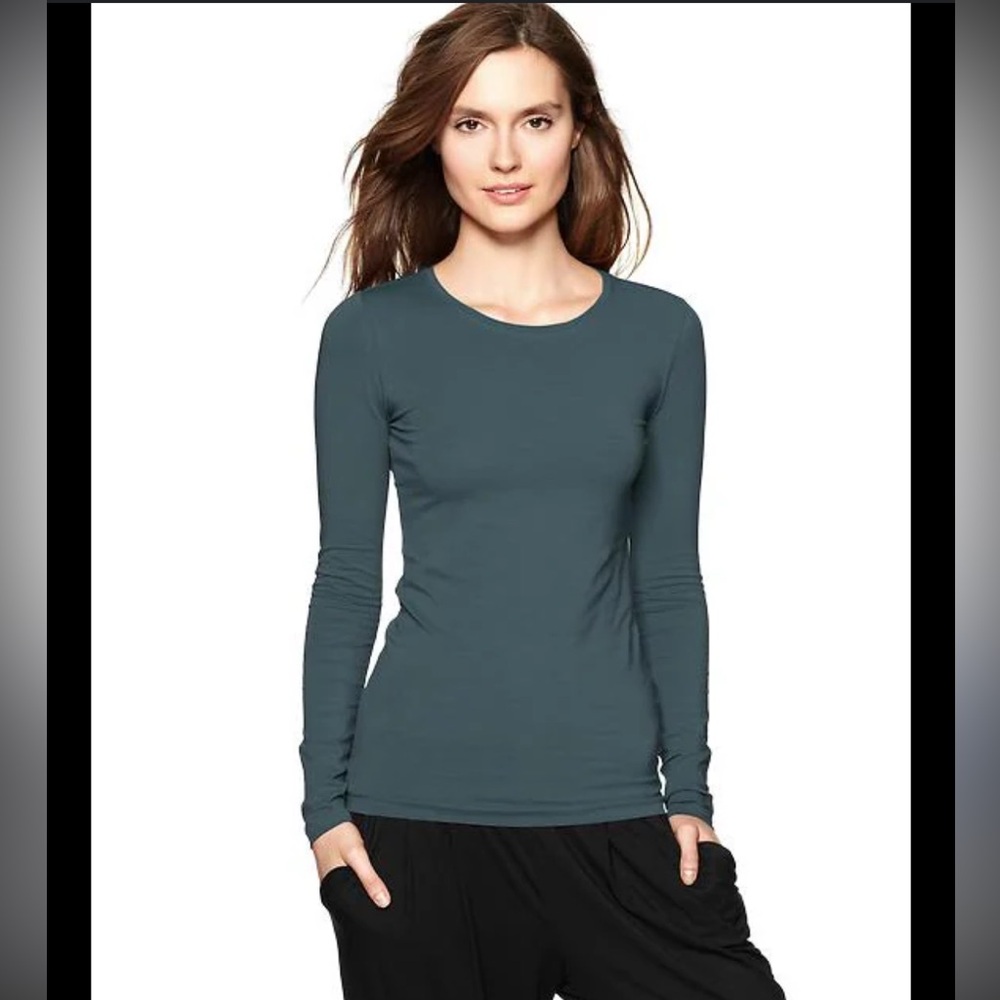 GAP Women's Long Sleeve Top - Slate Gray